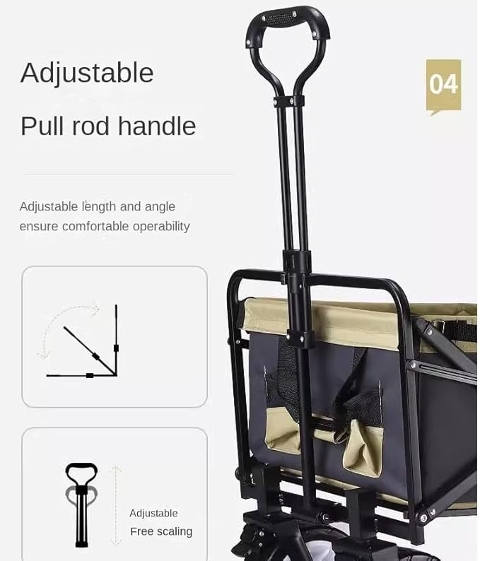 Foldable Utility Cart 🛒💨 Easy Transport for Shopping & Outdoor Fun 🌿✨