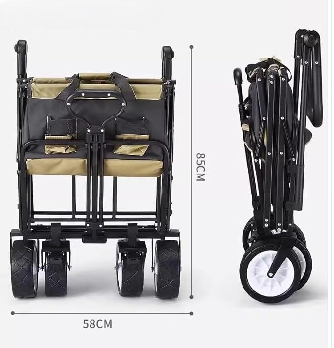 Foldable Utility Cart 🛒💨 Easy Transport for Shopping & Outdoor Fun 🌿✨
