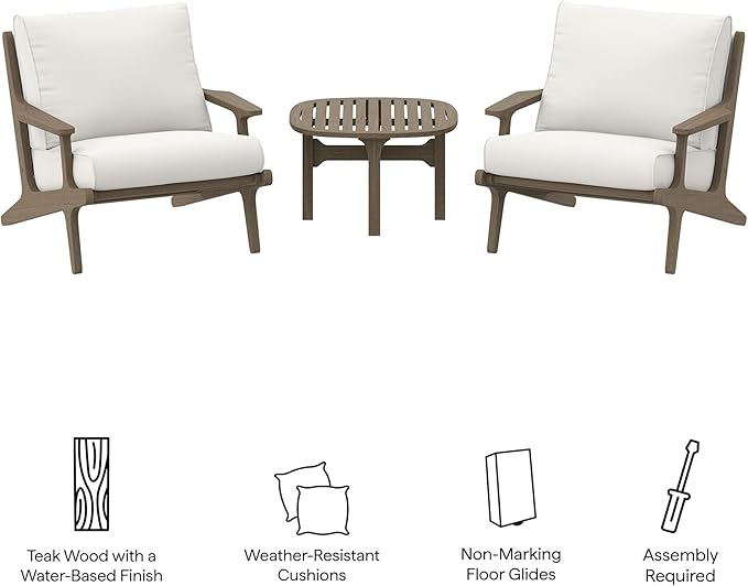 Cozy Patio Set 🌿☀️ 3-Piece Outdoor Lounge 🛋️✨