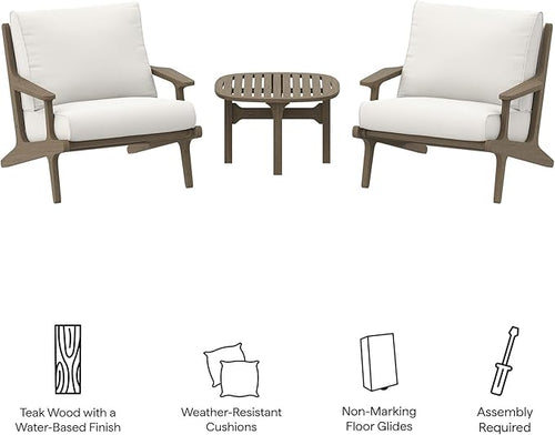 Cozy Patio Set 🌿☀️ 3-Piece Outdoor Lounge 🛋️✨