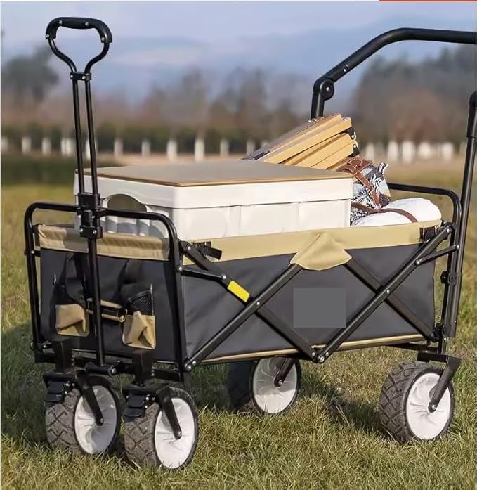 Foldable Utility Cart 🛒💨 Easy Transport for Shopping & Outdoor Fun 🌿✨