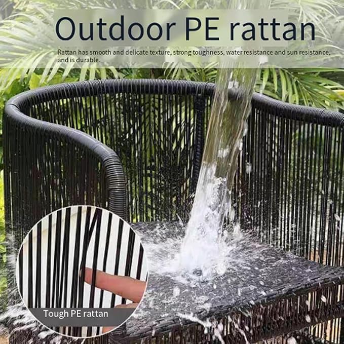 Outdoor Rattan Set 🌿☀️ Cozy Patio Lounge 🛋️✨